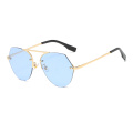 pilot sun glasses men trendy shades one piece designer wholesaleLetter watermark sun glasses women men 2020 new arrivals 78175